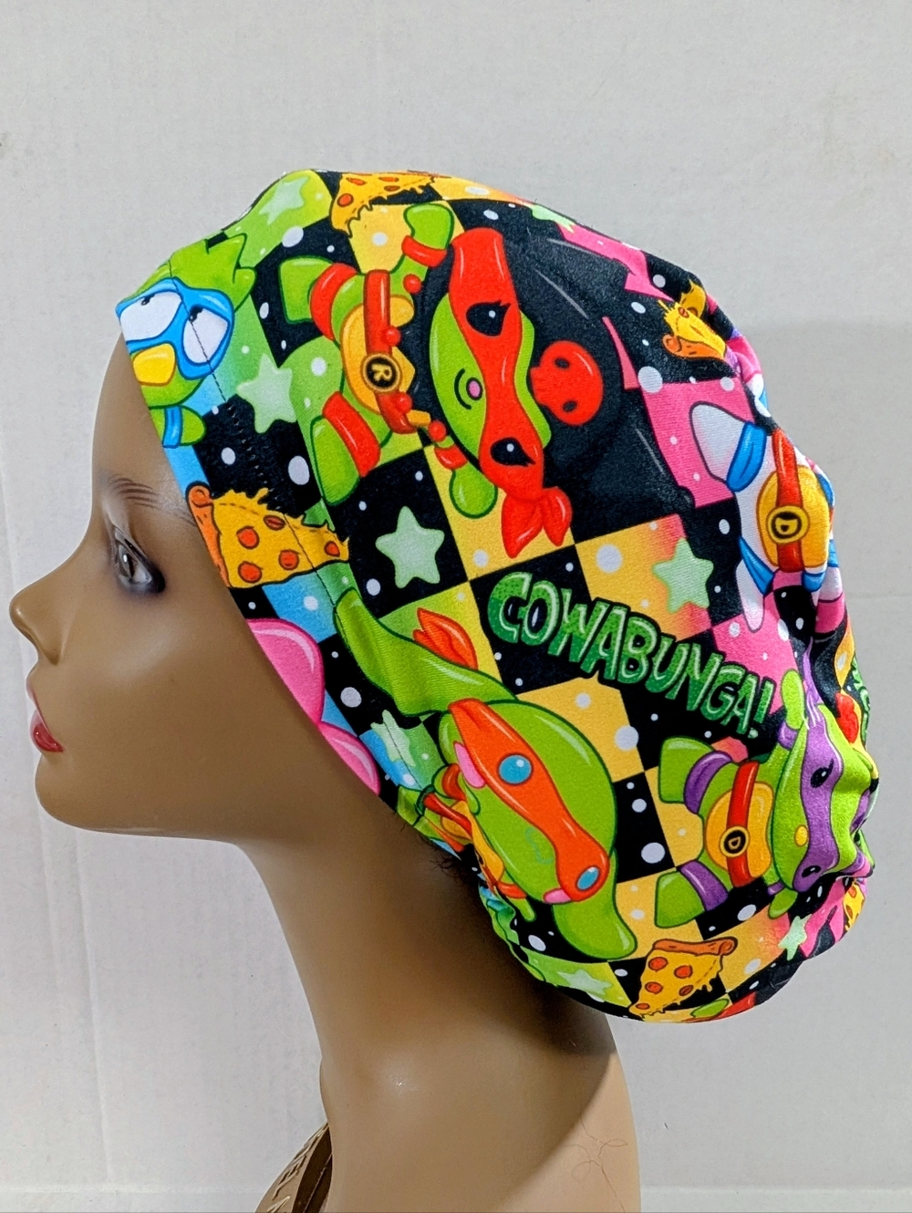 Hello Kitty, Turtle t, Euro Style Scrub Cap, Scrub Cap, Surgery Hat, Chemo Hat